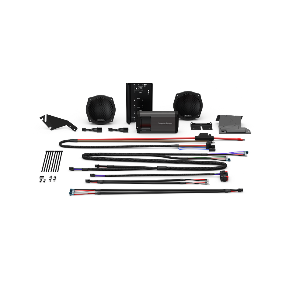 Rockford Fosgate Speaker & Amp 800 Watt Audio Kit for Harley 98-13 FLHX/T (Gen 3)