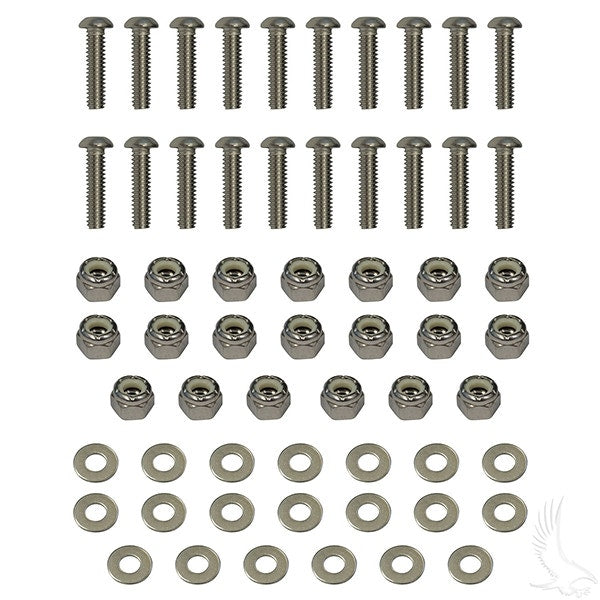 Golf Cart Stainless Steel Hardware Kit for Fender Flares E-z-Go Ez-Go Ezgo