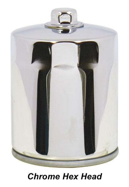Chrome Hex Head Oil Filter 4 Pack 87180 Harley Big Twin XL Repl. 63798-99A 