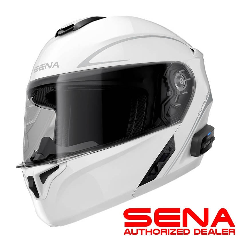 Sena Outrush R Modular Flip-Up Bluetooth Smart Helmet White DOT ECE SM-3XL