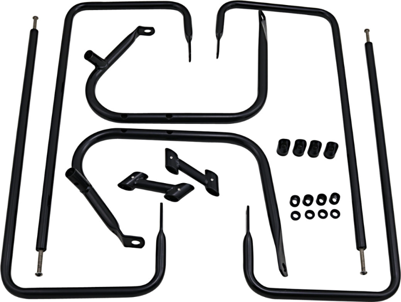 Drag Black Saddlebags Guards Support Kit OE Repl 9121697 Harley Touring 97-08