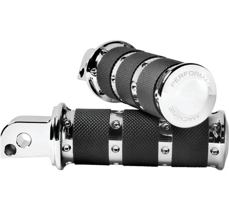 Performance Machine Chrome XLS Rear Footpegs Harley Milwaukee 8 Softail 18-Up