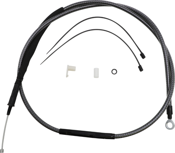 Magnum KARBONFIBR 64 11/16" High-Efficiency Polished Clutch Cable Harley 06-Up