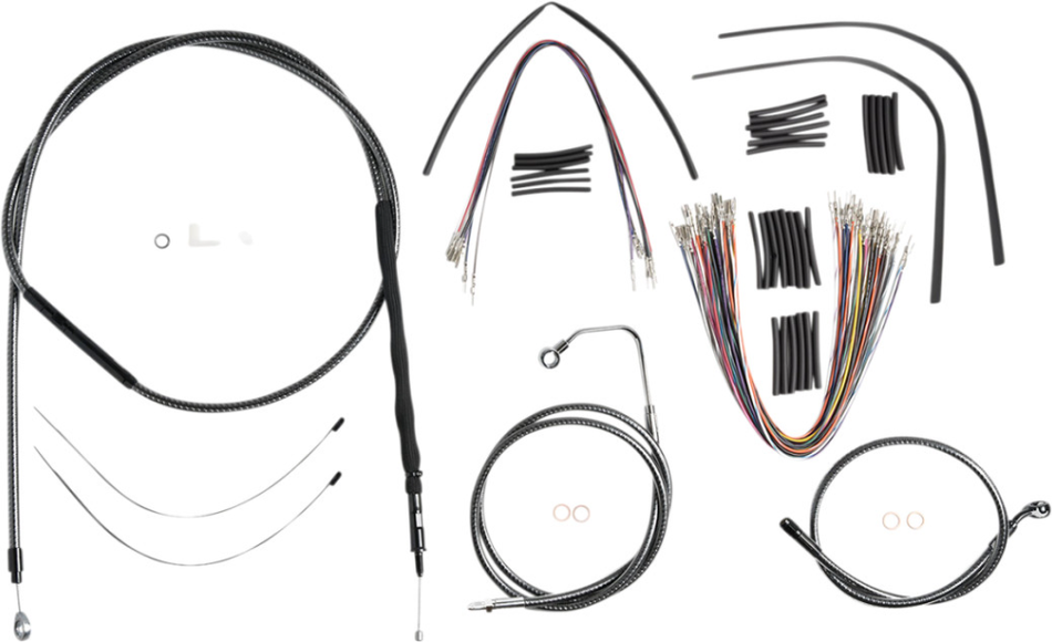 Magnum KARBONFIBR 12-14 Bar Control Cable Install Kit ABS Harley Touring 08-13
