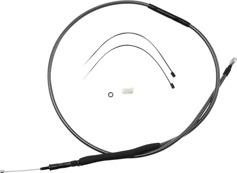 Magnum KARBONFIBR 66 11/16" High-Efficiency Polished Clutch Cable Harley 08-Up