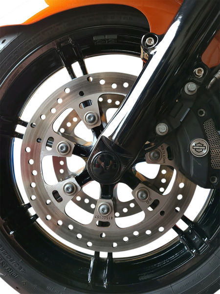 Klock Werks Black Flush Mount Front Axle 1" KWS-01-0611 Harley 00-07