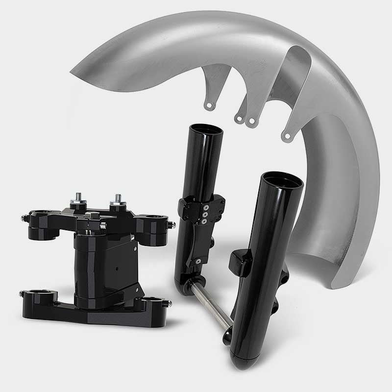 Hawg Halters 21" 23" Road Hawg Fat Wide Front Tire Package Kit Harley 14up