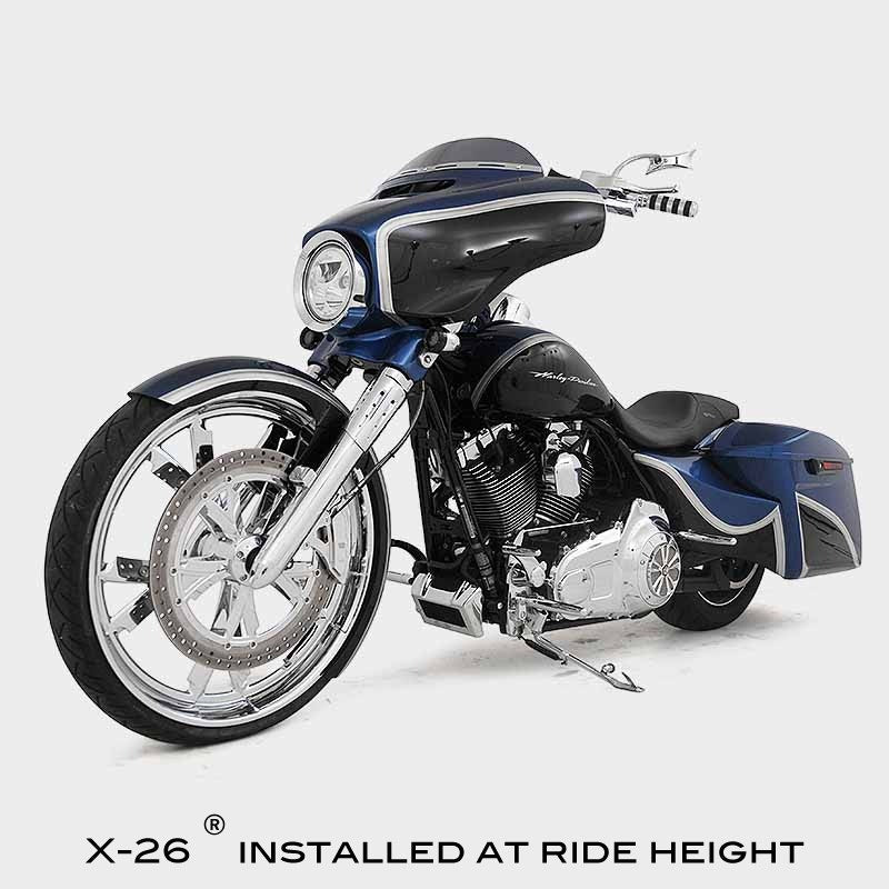 HHI Hawg Halters X26 Raked Neck & Triple Tree Kit for Harley FLH/T 09-13