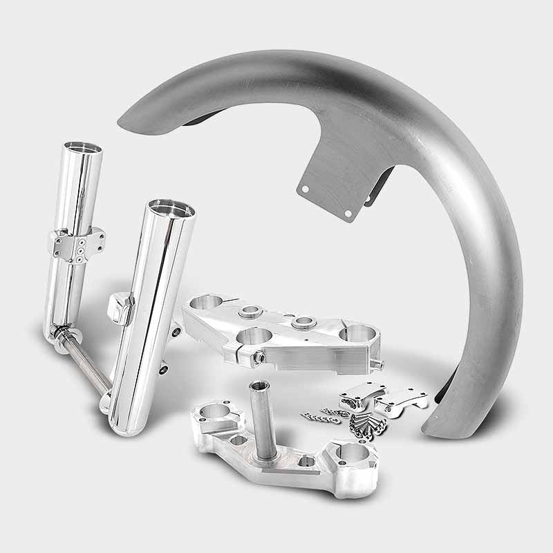 HHI Hawg Halters Kit# 2 X23 Raked 41mm Triple Tree Front End Builders End Kit 97-13 FLH