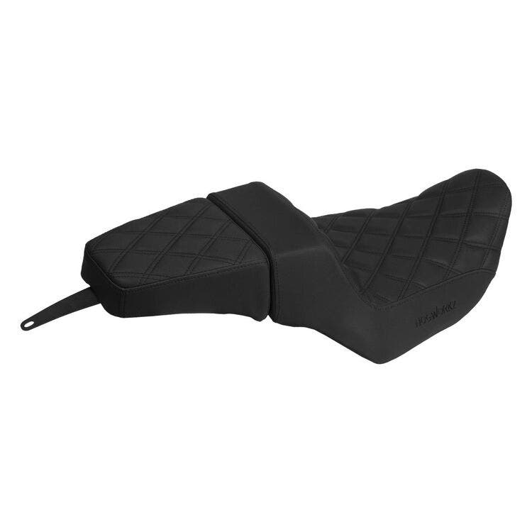 Hogworkz Rise Up Diamond w/ Black Stitching Seat for 22-25 Harley