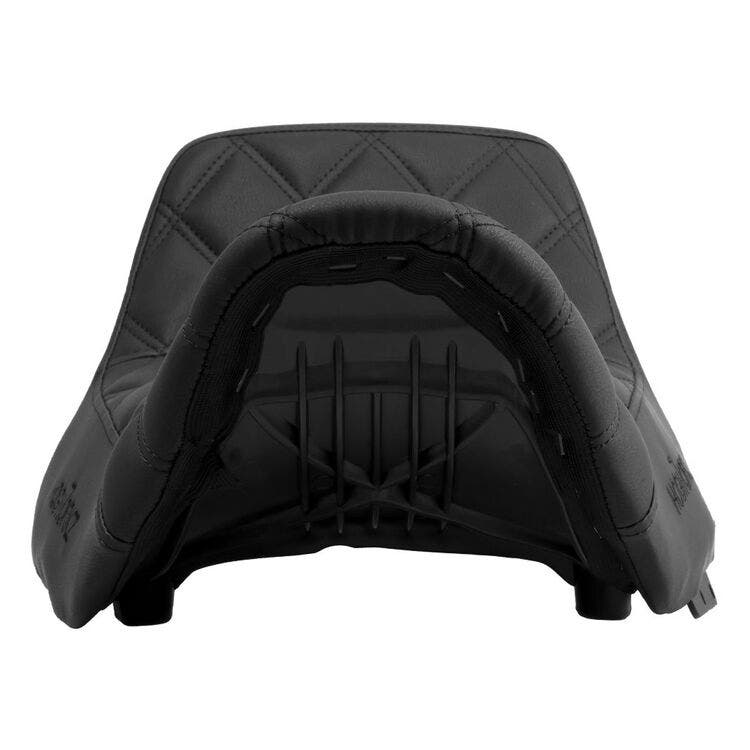 Hogworkz Rise Up Diamond w/ Black Stitching Seat for 22-25 Harley