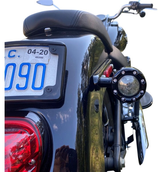 Custom Dynamics ProBEAM Bullet Ringz Rear Turn Signals 1156 Black Smoke Lens