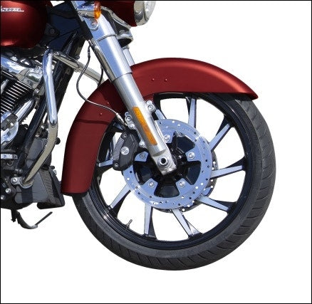 Coastal Moto Black Cut Hurricane 3D 21" Front Cast Wheel Only Harley 08-23 ABS