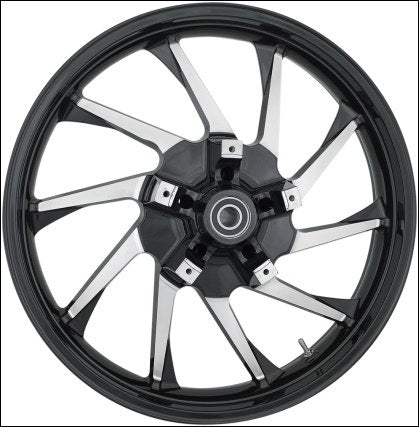 Coastal Moto Black Cut Hurricane 3D 21" Front Cast Wheel Only Harley 08-23 ABS