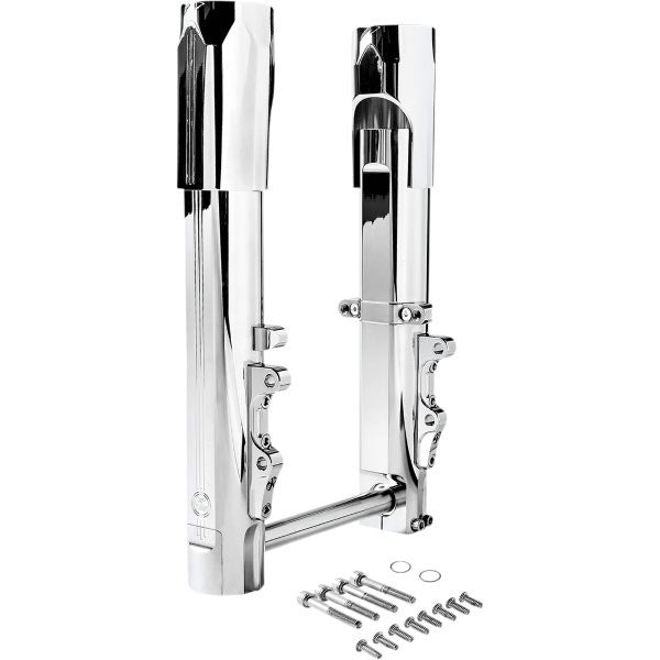 Performance Machine Chrome Lower Fork Leg Dual Disc Phatour 180 Wide Tire Kit
