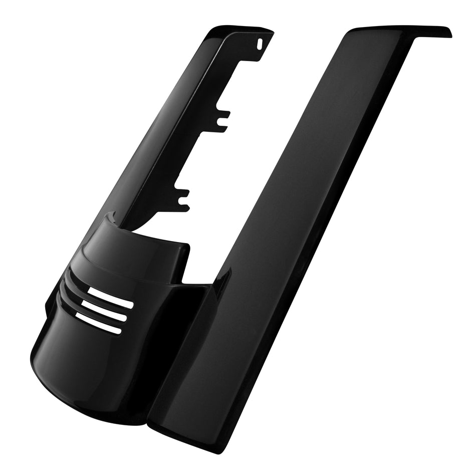 Hogworkz Dual Blocked Stretched Tri-Bar Fender Extension Vivid Black 09-19 FL