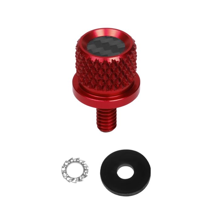 Custom Color Carbon Fiber 1/4" Knurled Seat Bolt / Screw Kit for Harley-Davidson®
