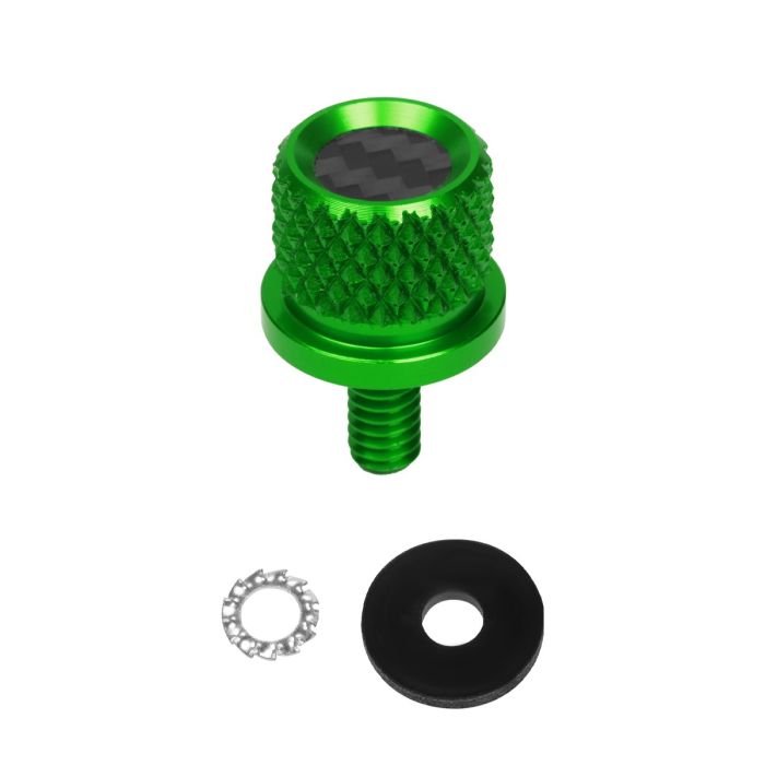 Custom Color Carbon Fiber 1/4" Knurled Seat Bolt / Screw Kit for Harley-Davidson®