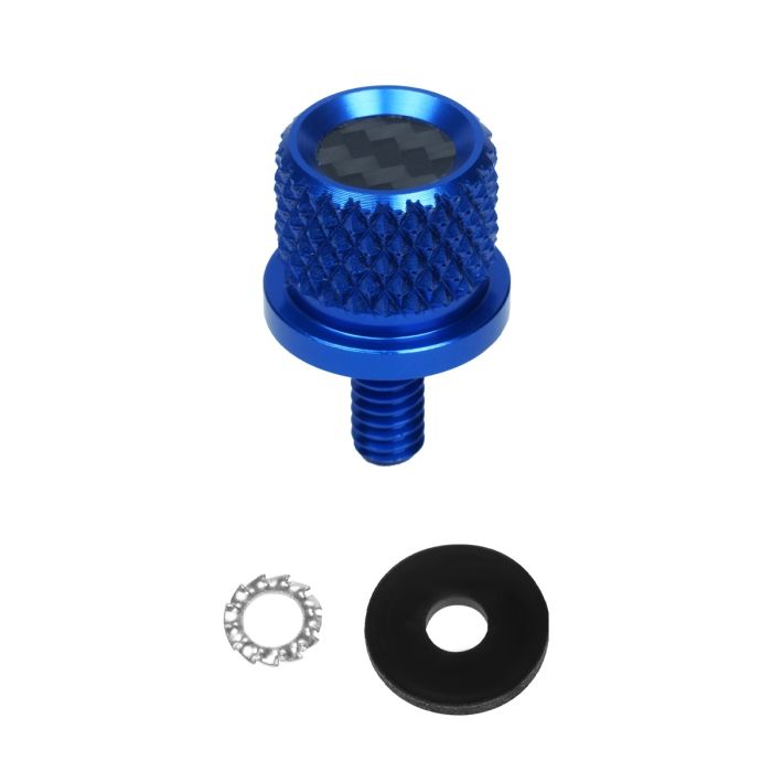 Custom Color Carbon Fiber 1/4" Knurled Seat Bolt / Screw Kit for Harley-Davidson®