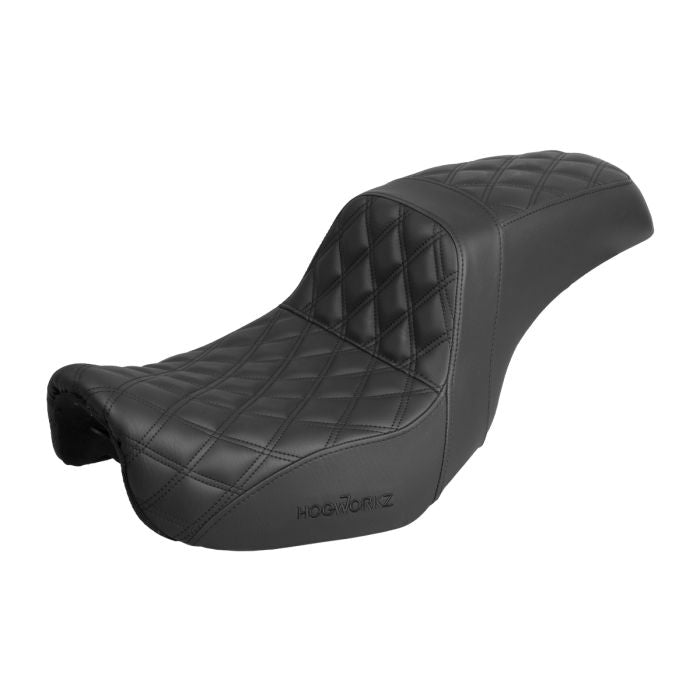 Hogworkz Rise Up Diamond w/ Black Stitching Seat for 06-17 Harley Davidson Dyna