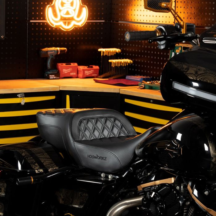 Hogworkz Black Saddlesoft Seat for 08-23 Harley Touring