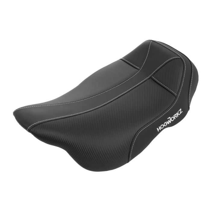 Hogworkz Alpha Carbon Weave Solo Seat for 08-23 Harley Touring