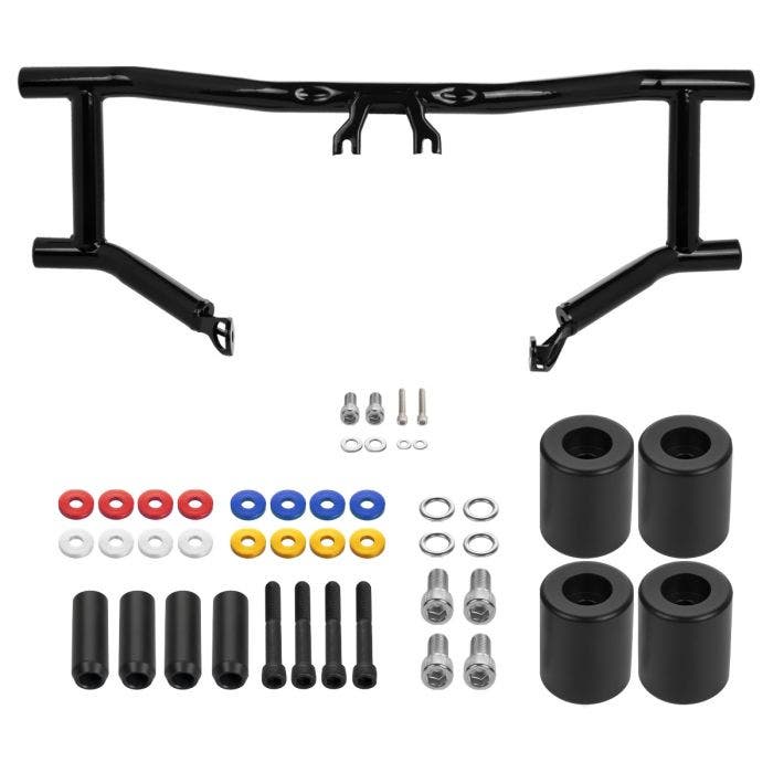 HOGWORKZ Black Double Barrel Performance Engine Guard for Harley Touring '23.5-'25