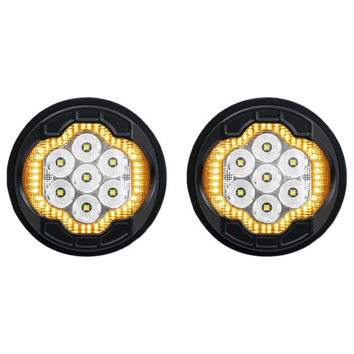 Hogworkz LED Silvertooth™ Performance LED Passing Lamps for Harley
