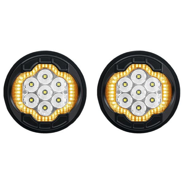 Hogworkz LED Silvertooth™ Performance LED Passing Lamps for Harley