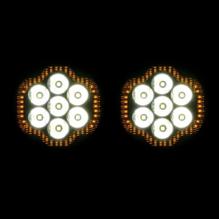 Hogworkz LED Silvertooth™ Performance LED Passing Lamps for Harley