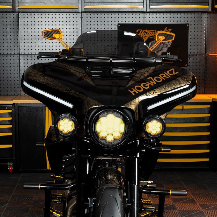 Hogworkz LED Goldtooth™ Performance LED Passing Lamps for Harley