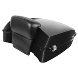 Hogworkz Chopped Tour Pack Slim Backrest Chrome Hardware for Harley FLH '97-'24