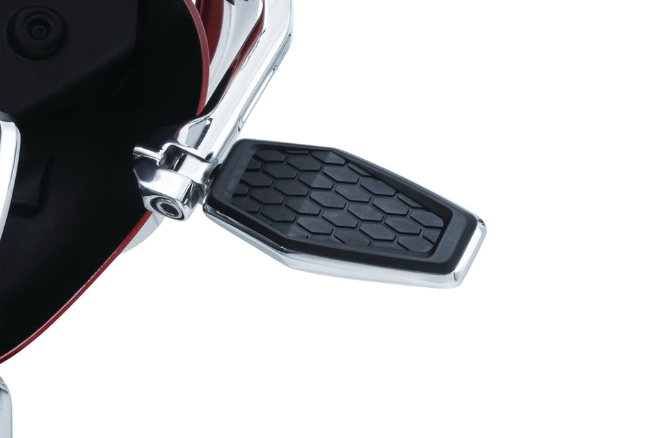 Kuryakyn 5904 Chrome Hex Rubber Foot Pegs Harley Style Male Mount Applications