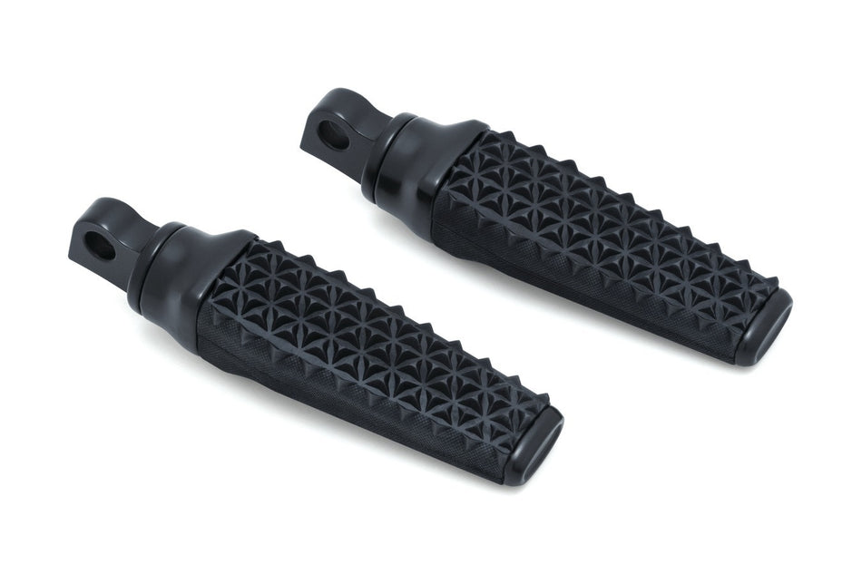 Kuryakyn 5953 Satin Black Thresher Pegs Harley Male Mount Fit