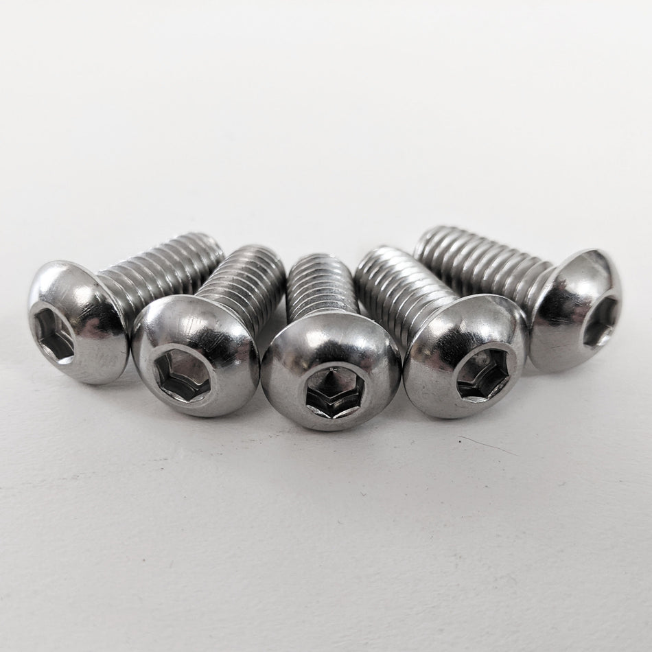 5 Polished Harley Front Brake Rotor Bolts Softail Dyna Touring HD 5/16"-18 X 3/4"