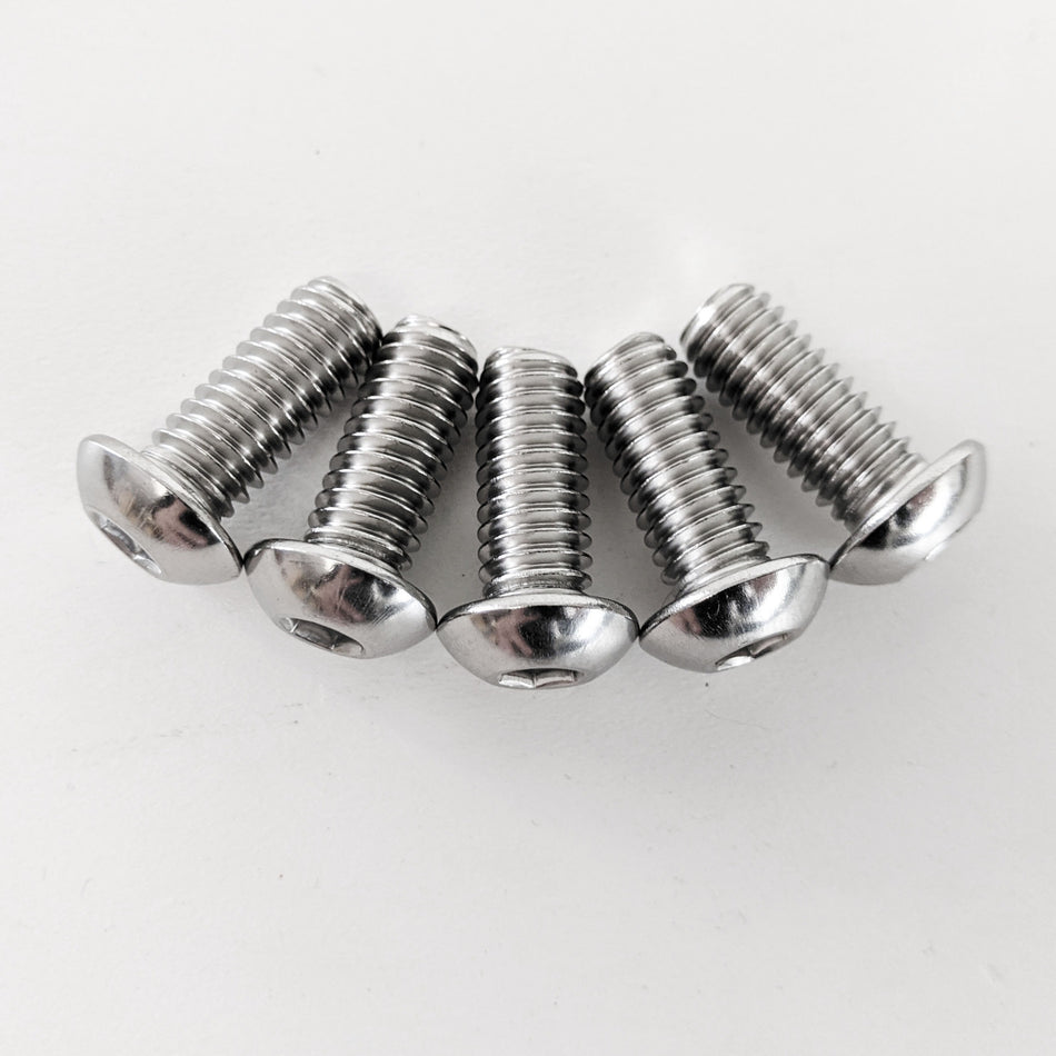 5 Polished Harley Front Brake Rotor Bolts Softail Dyna Touring HD 5/16"-18 X 3/4"