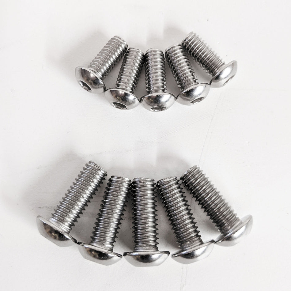 Polished Harley Rear x5 Front x5 Brake Rotor Bolts Softail Dyna Touring HD