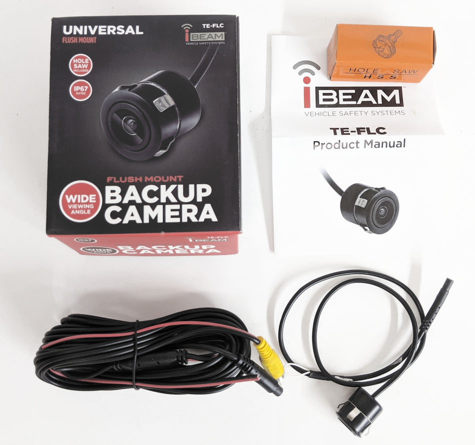 IBeam TE-FLC Flush Mount Backup Camera With Metal Housing NEW