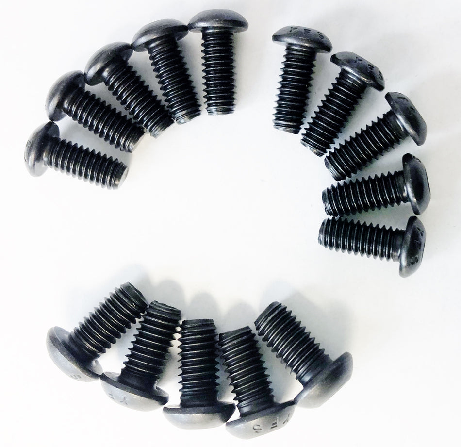 Black Harley Rear x5 Front x10 Brake Rotor Bolts Softail Dyna Touring HD