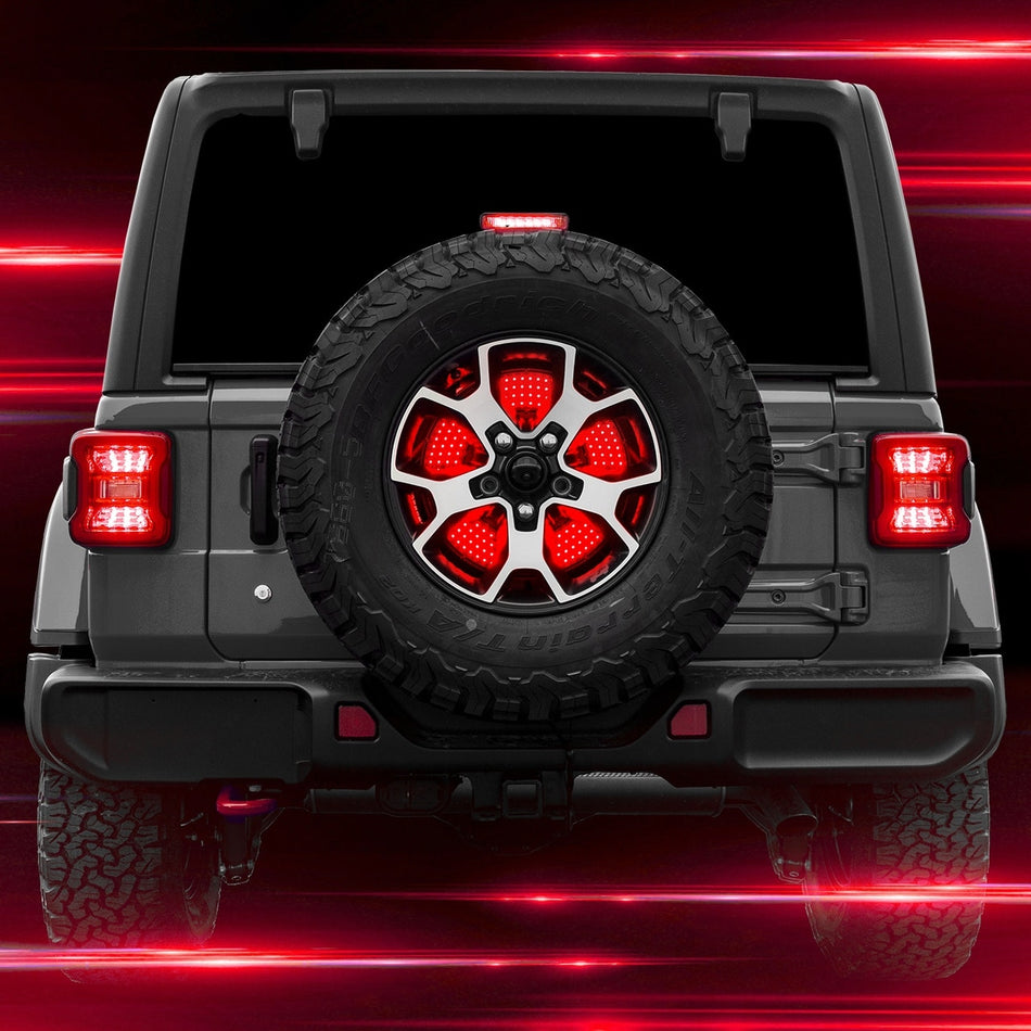 XK Glow 5th Wheel Light w/ Seq Turn Brake Reverse For Jeep Wrangler JL JK TJ