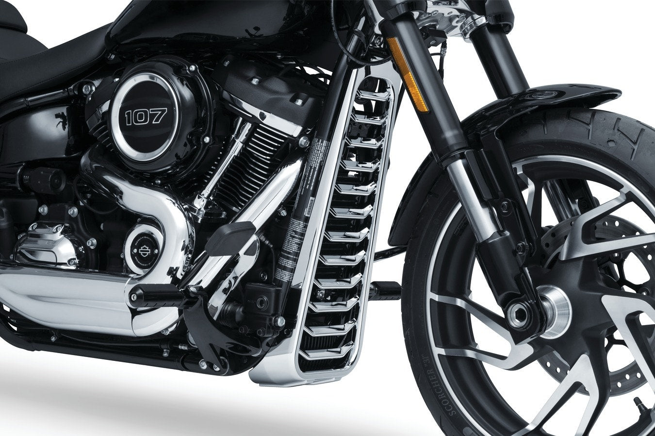 Kuryakyn 6465 Gloss Black Precision Chin Spoiler 18-19 Harley