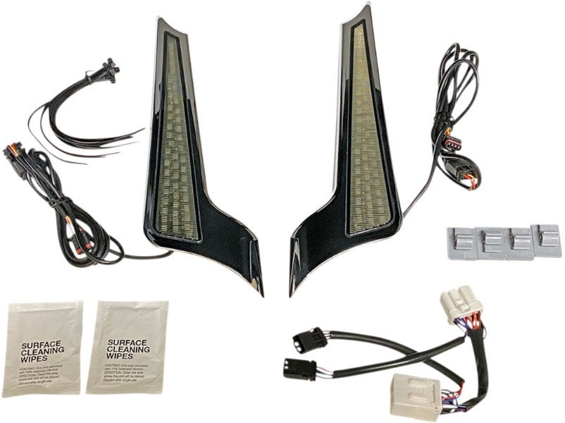 Custom Dynamics Dual Color Fascia LED Panel Lights Chrome Smoke Lens HD 06-09