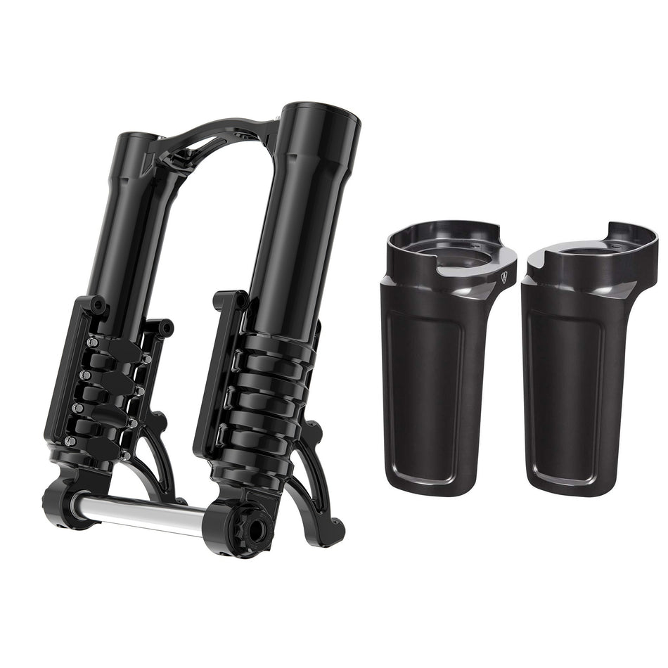 Arlen Ness Method No Flex Fork Legs + Guards Radial Caliper Harley Touring 14-Up