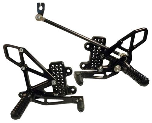 Vortex RS205K Black Adjustable Rearsets Foot Pegs 2007 - 2018 CBR600RR