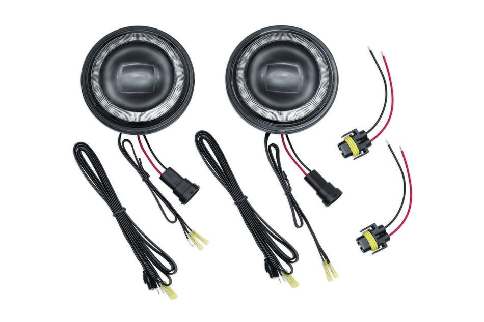 Kuryakyn 2477 Black Orbit Prism+ 4-1/2" L.E.D. Passing Lamps Bluetooth Control