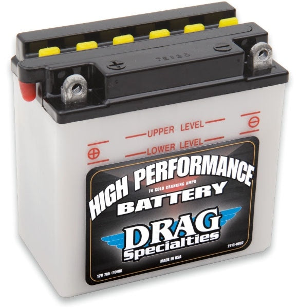 Drag Yuasa Battery w/ Acid 12N7-4A 12V 7Ah Rep OE 63731-99 66006-69