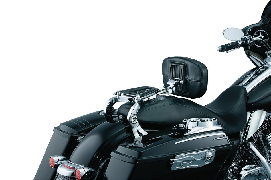 Kuryakyn Chrome Multi-Purpose Driver & Passenger Backrest (ea) Harley & Victory
