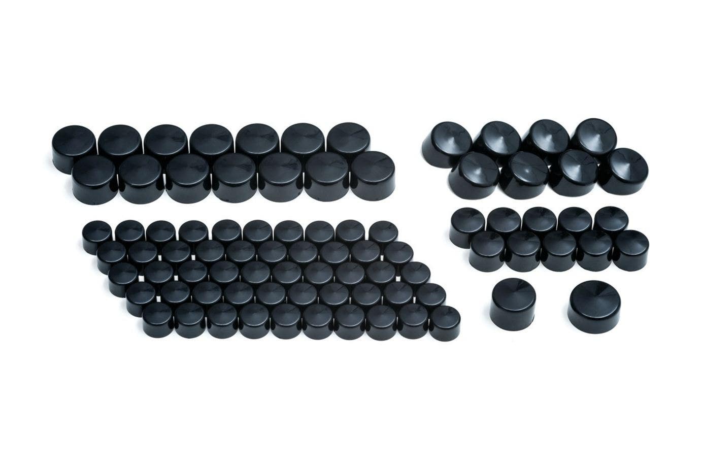 Kuryakyn Kool Kaps Bolt Covers Caps Engine Kit for Twin Cam EVO Black 84 piece