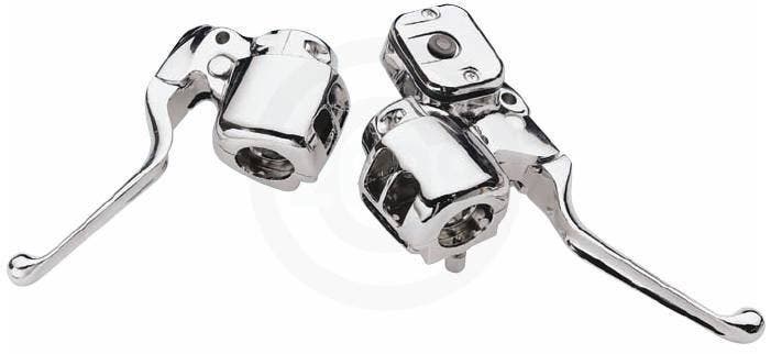Custom Chrome Handlebar Control Housing Levers Harley Softail 07-10 Dyna 07-13