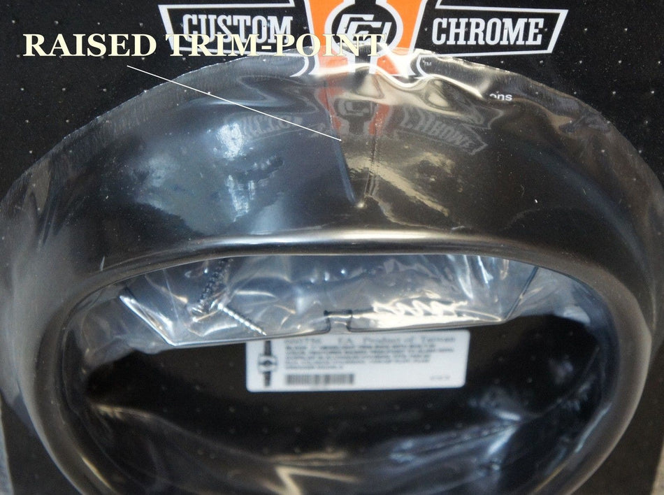 Custom Chrome 7" Chrome Headlight Trim Ring Visor Raised Point Harley Touring Models